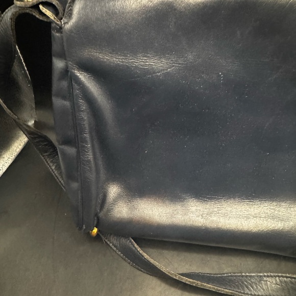 Etienne Aigner Shoulder Bag Blue Leather Crossbody Purse Handcrafted Vintage - Picture 5 of 16